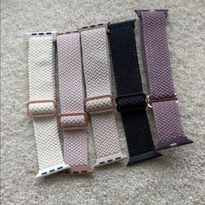 Apple Watch straps.Series 7 8 &9.  Braided Watch Bands cream, Beige, brown,black